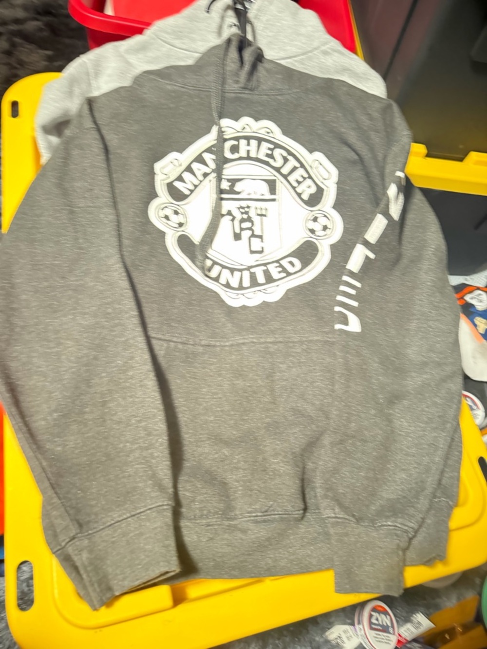 Men's Gray Manchester United Hooded Sweatshirt